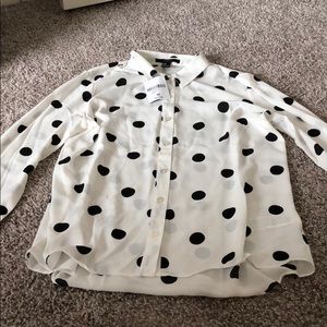 Sheer polka dotted top
